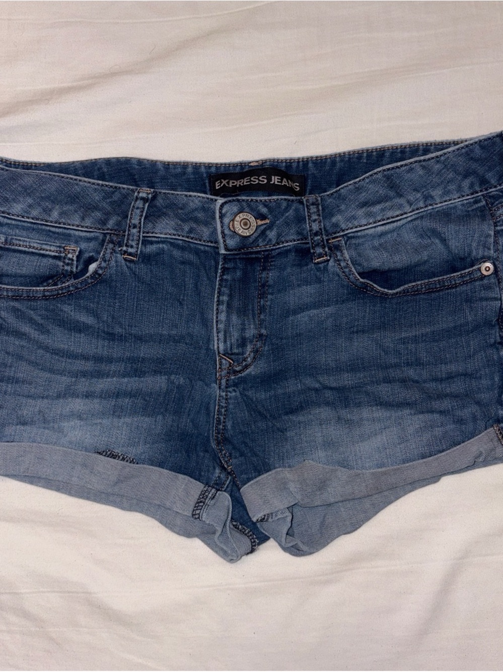 Express Denim Shorts - Blue